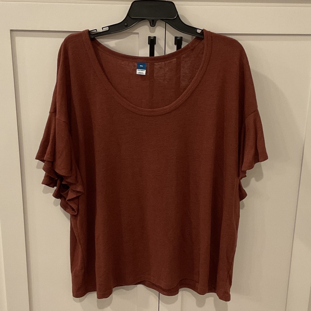 Old Navy Women's Short Sleeve Top - Rust